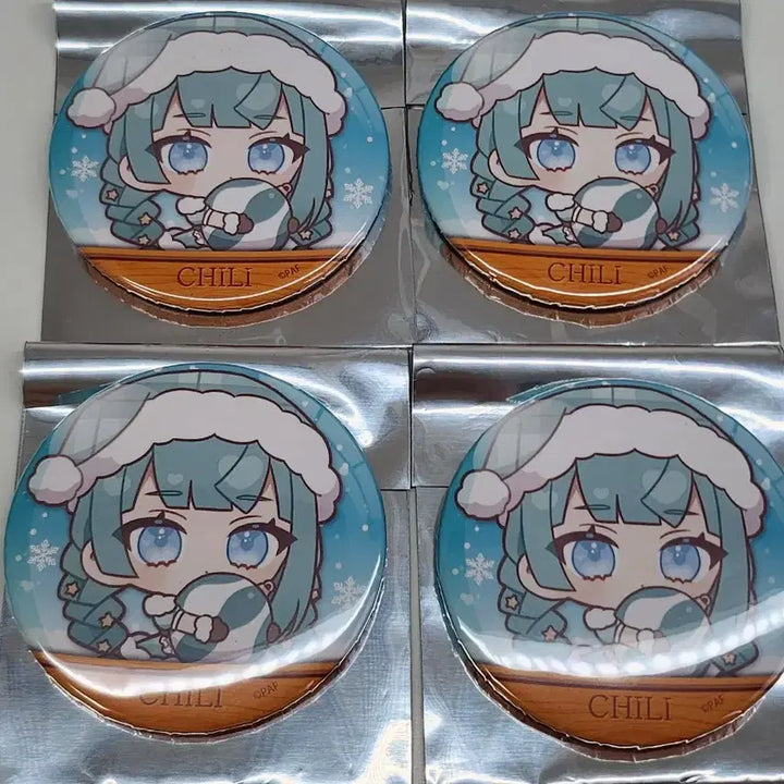 [BUNJANG] Pripara Ayano Chiri Mint Christmas EEO Can Badge / [ 개당 0.58 ] 프리파라 아탐프 치리 민트 크리스마스 eeo 캔뱃지