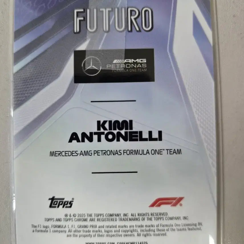 [BUNJANG] F1 Kimi Antonelli FUTURO Trading Card / [스포츠카드] F1 키미 안토넬리 퓨튜로 (FUTURO)