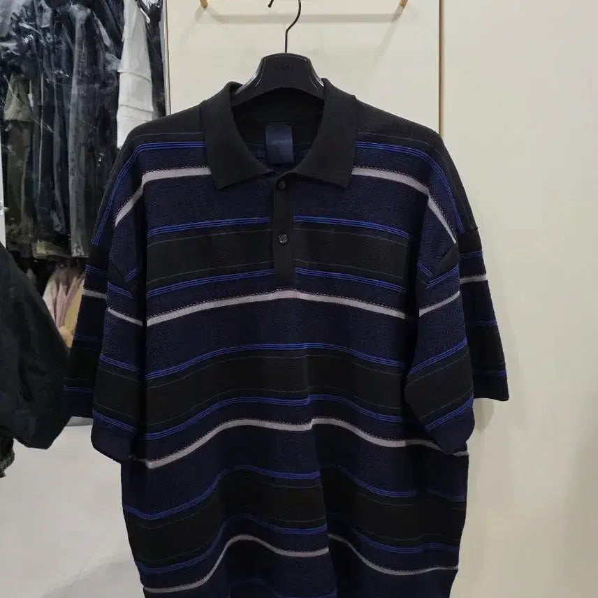 [SOLD OUT] 준지 티칼라 스트라이프 네이비 L