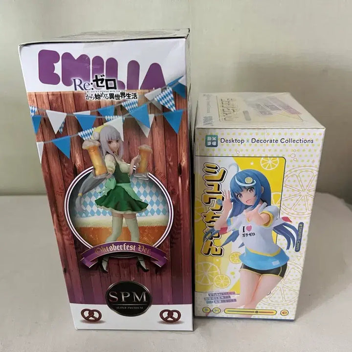 [BUNJANG] Re:Zero Emilia &amp; "Shu-wa-chan" Character Figure Bundle Set / 여자캐릭터 피규어 일괄 판매