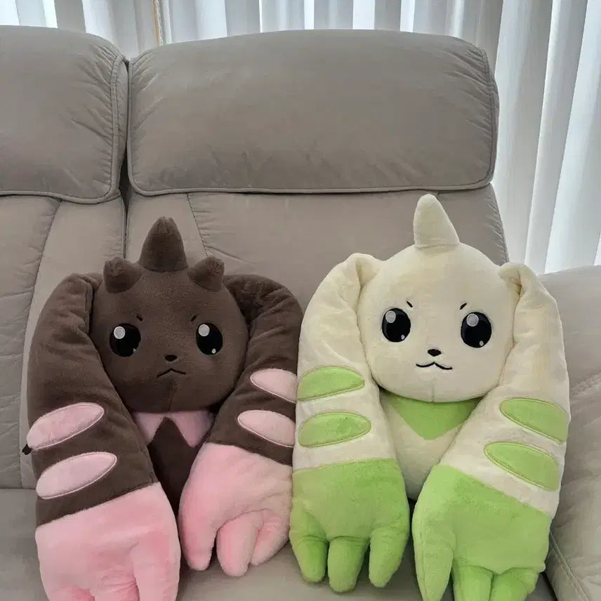 [SOLD OUT] 디지몬 인형 테리어몬&amp;로프몬 대형인형 세트 40cm
