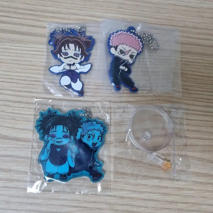 [BUNJANG] Jujutsu Kaisen Choso &amp; Yuji Decora Gacha, Rubber Charm, Rubber Strap Bundle Set / 주술회전 쵸소우 유지 데코라 아크릴 가챠 + 러버참 러버스트랩 일괄 세트