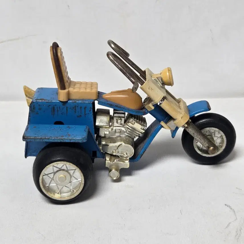 [BUNJANG] 1970s Japan Tin Toy Motorcycle Diecast Mini Car / 1970년대 일본 양철 틴토이 오토바이 고무타이어 미니카 다이캐스트