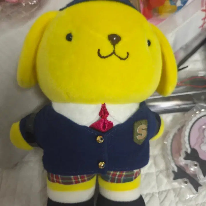 [BUNJANG] Sanrio Pompompurin Doll Blue School Uniform Ver. / 폼폼푸린 인형 파란색 교복인형