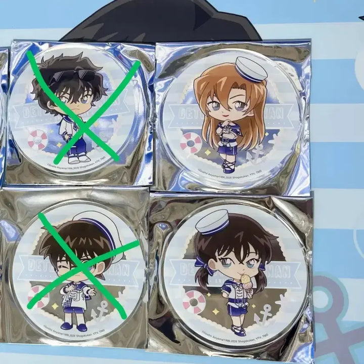 [BUNJANG] Detective Conan Acrylic Coaster Set (Chiaya &amp; Yumi) / 명탐정코난 아크릴 코스터