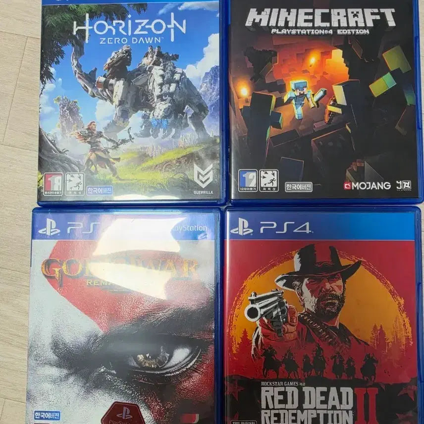 [BUNJANG] PS4 Games: Horizon Zero Dawn, Minecraft, God of War, Red Dead Redemption 2 / PS4 게임 호라이즌 제로던/마인크래프트/갓오브워/레드데드 리뎀션2