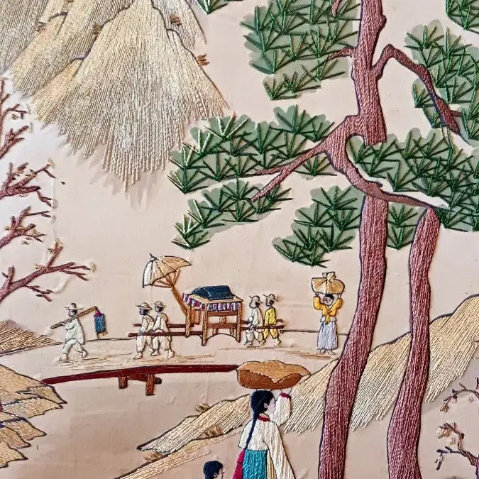 [BUNJANG] 8-Panel Folding Screen with Traditional Landscape Paintings and Semi-Cursive Script Calligraphy / 전통산수화(앞면)와 행초서 서예(뒷면) 8폭 병풍