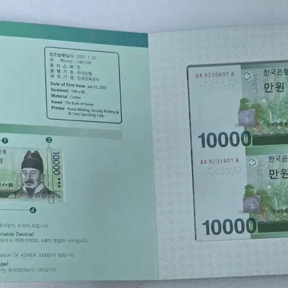 [BUNJANG] Bank of Korea Connected 10,000 Won Banknote Pair / 한국은행 연결형만원권