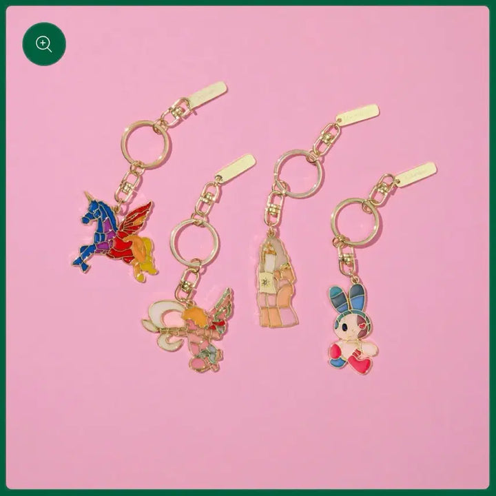 [BUNJANG] Mrs. Green Apple Wonder Museum Keyring Set (4 Types, Sealed) / 미세스 그린애플 원더뮤지엄 키링 4종 미개봉