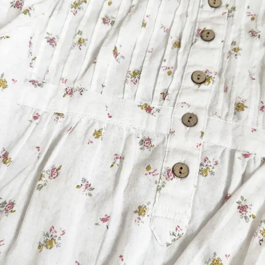 [BUNJANG] Karahana Vintage Floral Polka Dot Blouse / 미착용 카라하나빈티지 대장 잔꽃 도트 땡땡이 블라우스 모리걸 러블리 청순