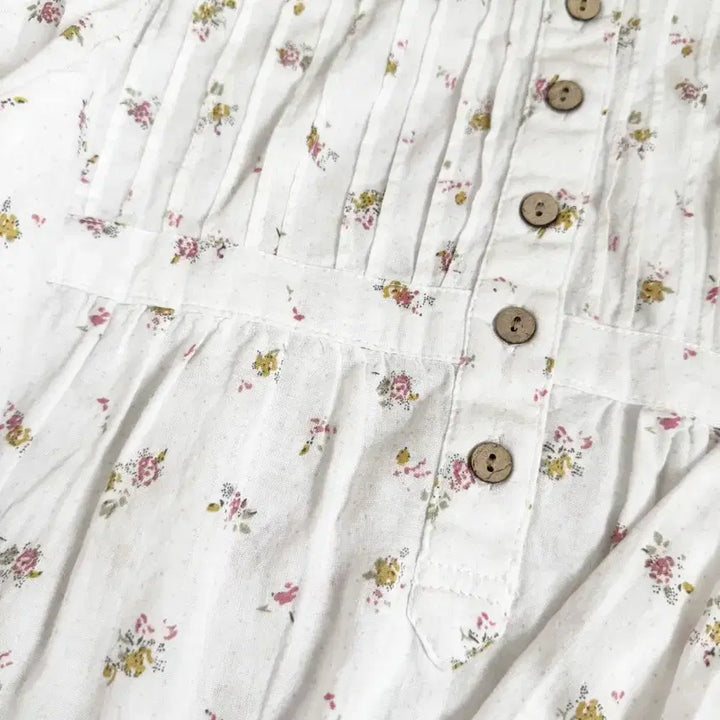 [BUNJANG] Karahana Vintage Floral Polka Dot Blouse / 미착용 카라하나빈티지 대장 잔꽃 도트 땡땡이 블라우스 모리걸 러블리 청순