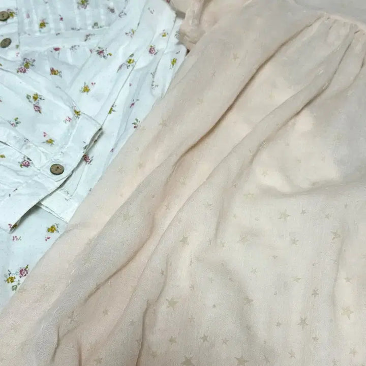 [BUNJANG] Karahana Vintage Floral Polka Dot Blouse / 미착용 카라하나빈티지 대장 잔꽃 도트 땡땡이 블라우스 모리걸 러블리 청순
