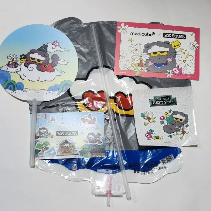 [SOLD OUT] 조앤프렌즈부채스티커풍선ZO&amp;FRIENDS K에디션조아지디지드래곤