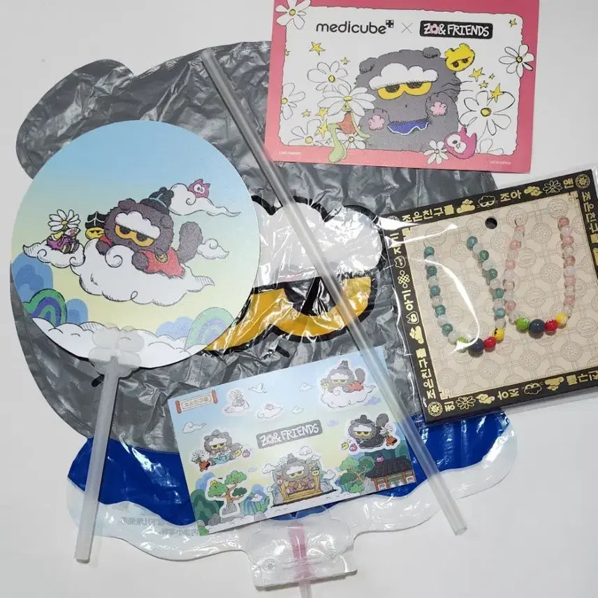 [SOLD OUT] 조앤프렌즈부채스티커풍선ZO&amp;FRIENDS K에디션조아팔찌지디지드래곤