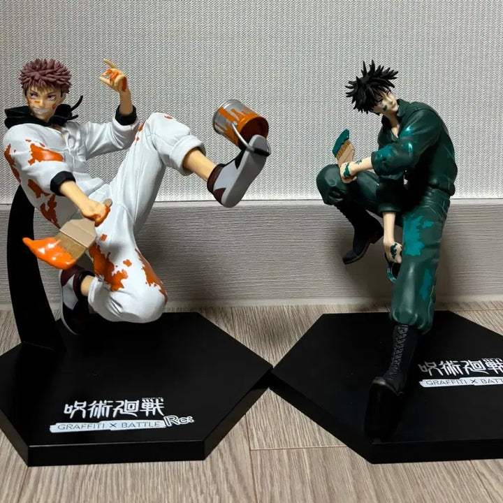 [BUNJANG] Jujutsu Kaisen Graffiti Battle Figure Set (Yuji, Megumi) / 주술회전 그래피티 배틀 피규어 세트 (유지, 메구미)