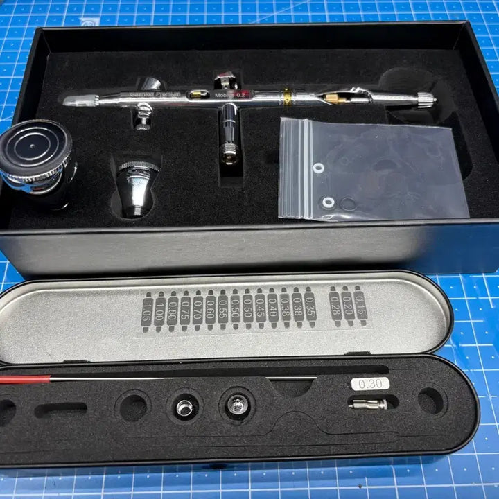 [BUNJANG] GAHLERI MOBIUS Airbrush with 0.2mm and 0.3mm Nozzles / GAHLERI MOBIUS 0.2mm 에어브러쉬/ 0.3mm 노즐 포함