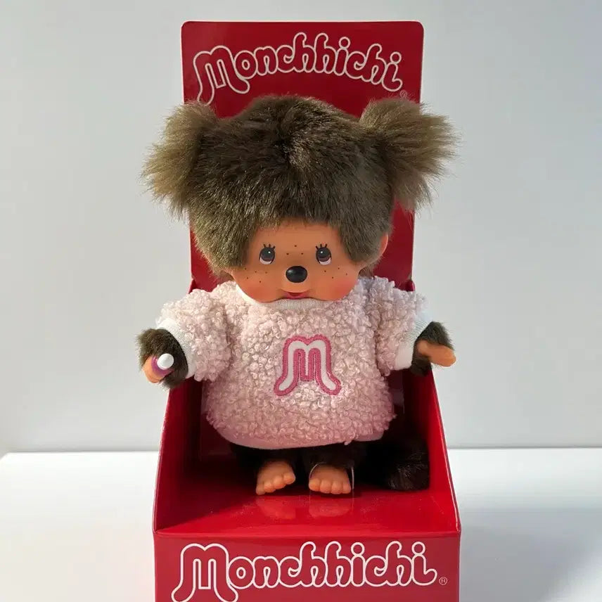[BUNJANG] European Edition Pink Sweater Monchhichi / 유럽판 핑크스웨터 몬치치