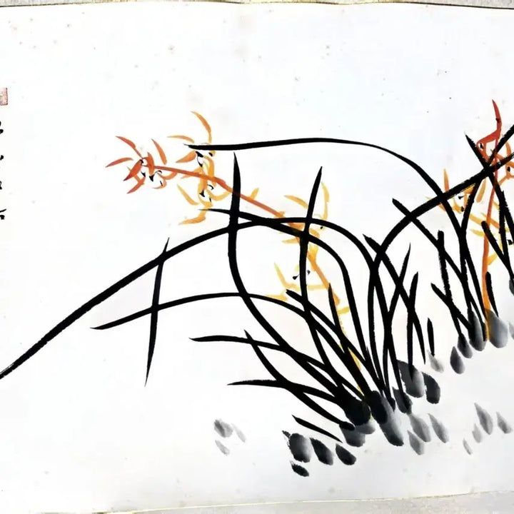 [BUNJANG] Baekpo Kwak Nam-bae 1988 Ink Wash Painting "Orchids" / [백포 진작] 공간에 격을 더하는, 백포 곽남배 화백의 1988년작 담채