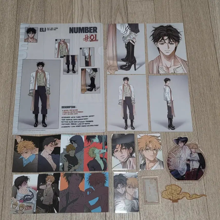 [BUNJANG] Resin Comics Eli Lookbook &amp; Gyeongsinyeon Acrylic Set / 레진코믹스 풀북 일라이 룩북+근하신년 아크릴 일괄