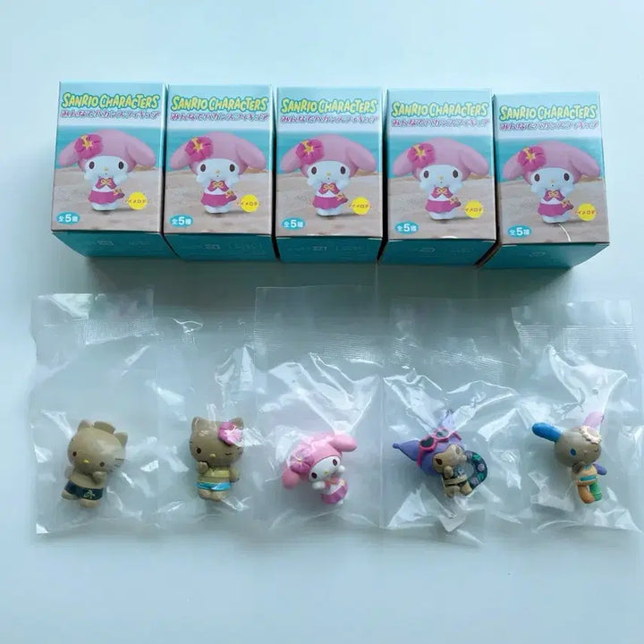 [SOLD OUT] (일괄) 산리오 캐릭터즈 모두 함께 바캉스 피규어 5종 풀세트