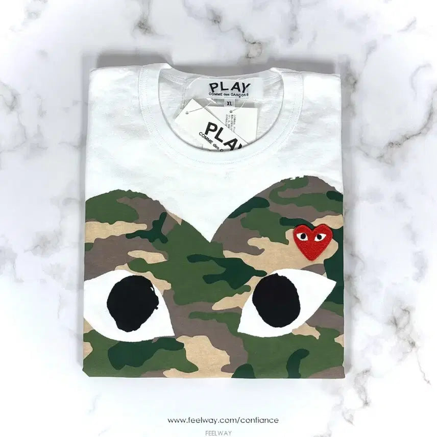 [SOLD OUT] 플레이 꼼데가르송 카모 반팔티 S M L XL