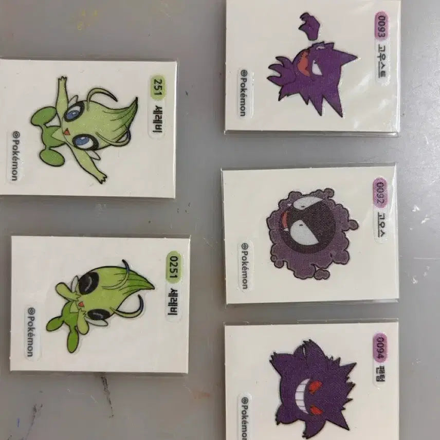 [BUNJANG] Pokemon Stickers Phantom Set, Celebi / 포켓몬 띠부실 팬텀세트,세레비