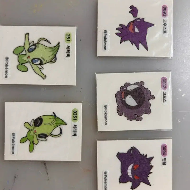 [BUNJANG] Pokemon Stickers Phantom Set, Celebi / 포켓몬 띠부실 팬텀세트,세레비