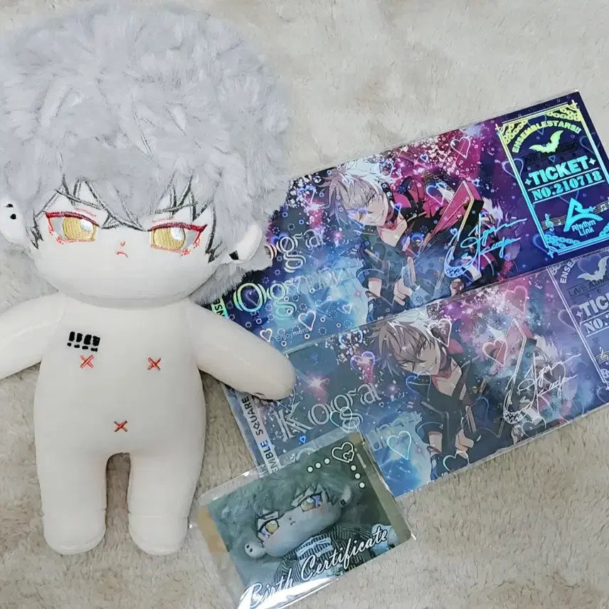 [BUNJANG] Ensemble Stars Koga Nodding Doll Live Ticket Bundle Set / 앙스타 코가 솜인형 라이브티켓