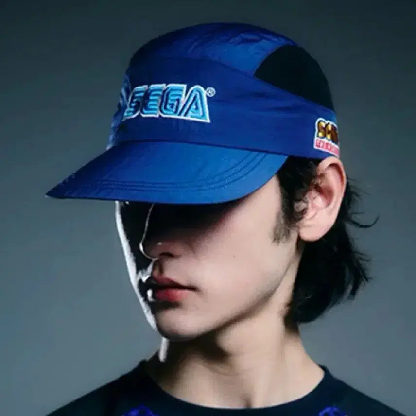 [BUNJANG] Discus Athletic x SEGA Sonic Running Cap Blue / 디스커스애슬레틱xSEGA(세가)소닉 러닝캡 블루