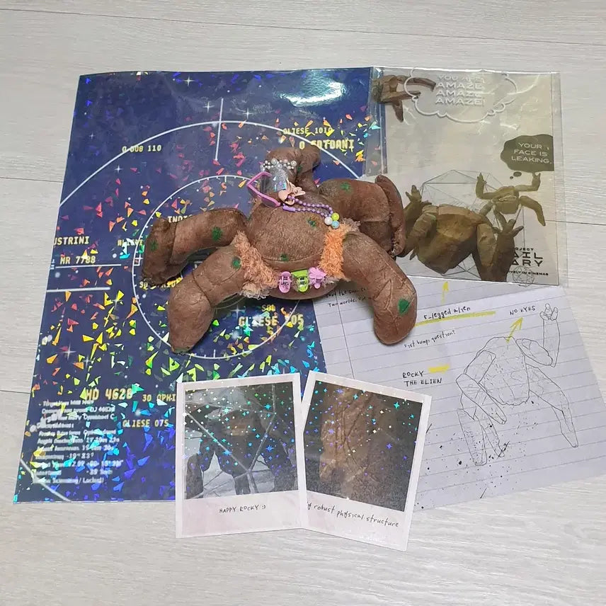 [BUNJANG] Project Hail Mary Loki Observation Log Poster &amp; Polaroid + Handmade Doll / 프로젝트 헤일메리 로키 관찰 일지(로키만 포스터 폴라) + 인형(수가공)