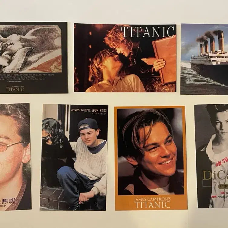 [BUNJANG] Leonardo DiCaprio Titanic Movie Postcards (7-Piece Bundle) / 레오나르도 디카프리오 타이타닉 영화 엽서 7장 일괄 A