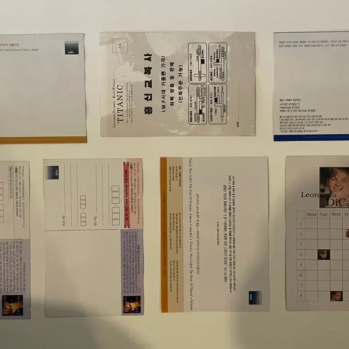 [BUNJANG] Leonardo DiCaprio Titanic Movie Postcards (7-Piece Bundle) / 레오나르도 디카프리오 타이타닉 영화 엽서 7장 일괄 A