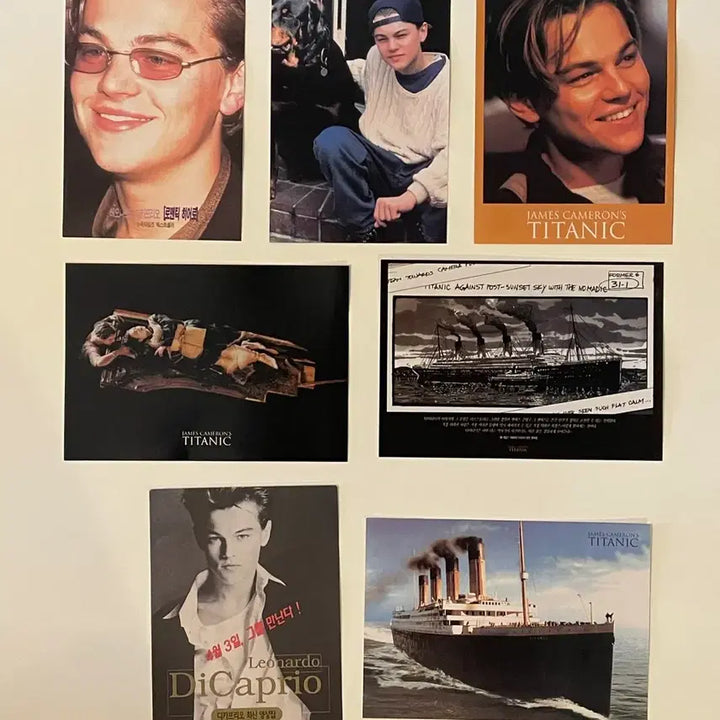 [BUNJANG] Leonardo DiCaprio Titanic Movie Postcards Set (7 pcs) / 레오나르도 디카프리오 타이타닉 영화 엽서 7장 일괄 판매B