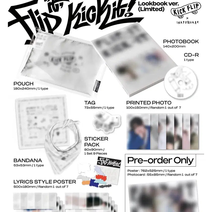 [BUNJANG] Various Artists Flip it, Kick it! Lookbook Album / 킥플립 룩북 lookbook Flip it, Kick it! 개봉앨범