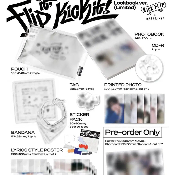 [BUNJANG] Various Artists Flip it, Kick it! Lookbook Album / 킥플립 룩북 lookbook Flip it, Kick it! 개봉앨범