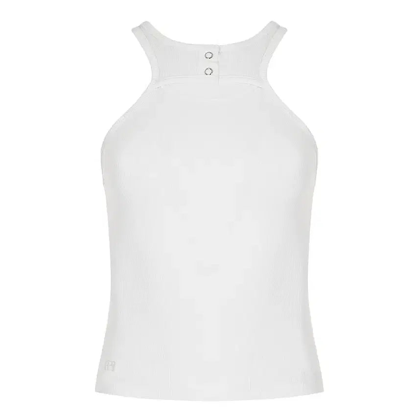 [BUNJANG] Bohemian Seoul Ribbed Slit Tank Top Ivory / 보헤미안서울 리브드 슬릿 탱크 탑 아이보리 보헴서