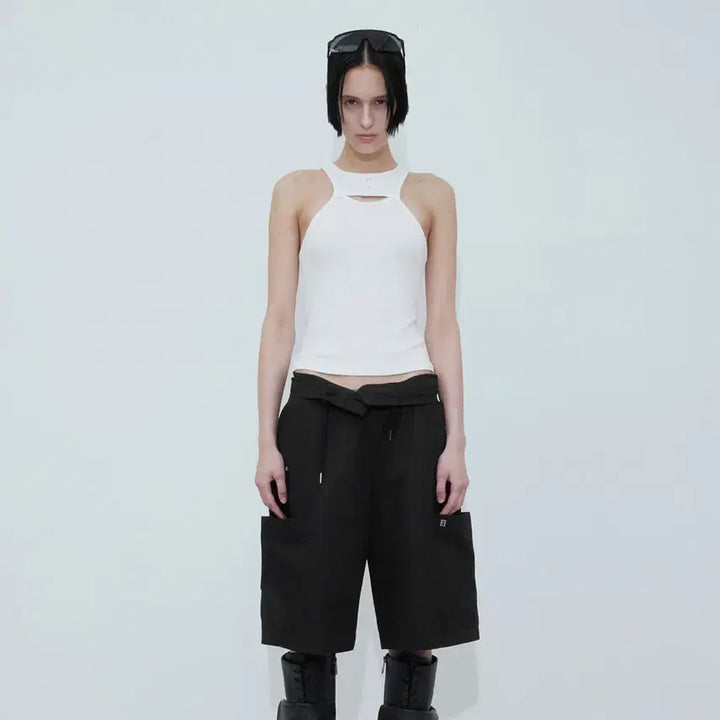 [BUNJANG] Bohemian Seoul Ribbed Slit Tank Top Ivory / 보헤미안서울 리브드 슬릿 탱크 탑 아이보리 보헴서
