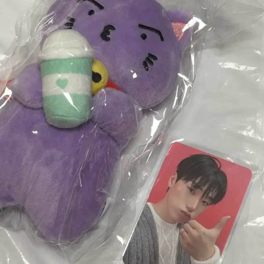 [BUNJANG] Ateez San "San-deongi" Cup Sleeve Keychain Plush (Sealed) / (미개봉/새상품) 에이티즈 산 산덩이 컵슬리브 키링 인형
