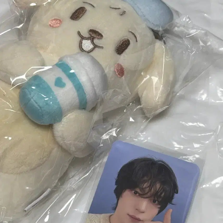 [SOLD OUT] (미개봉/새상품) 에이티즈 윤호 푸덩이 컵슬리브 키링 인형