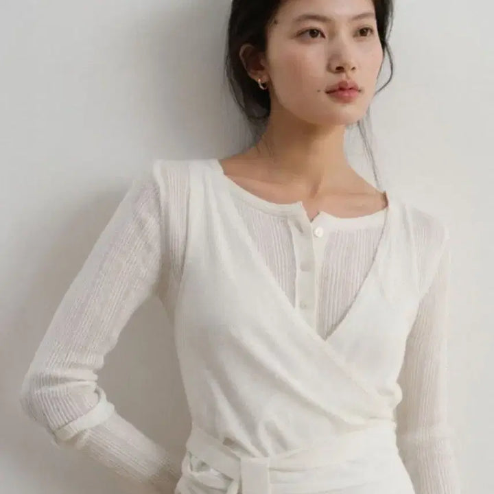 [SOLD OUT] 토와브 랩 가디건 세트 아이보리