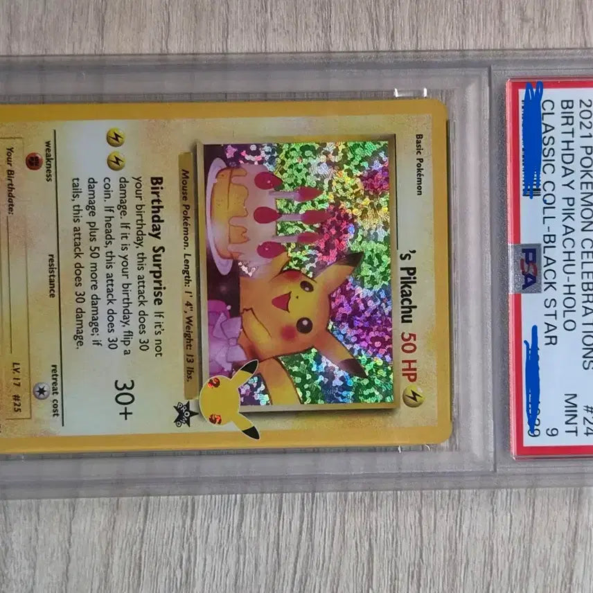 [BUNJANG] Pokemon Celebration Birthday Pikachu Holo PSA 9 (North America Black Star Edition) / 생일파카츄 북미판 psa9