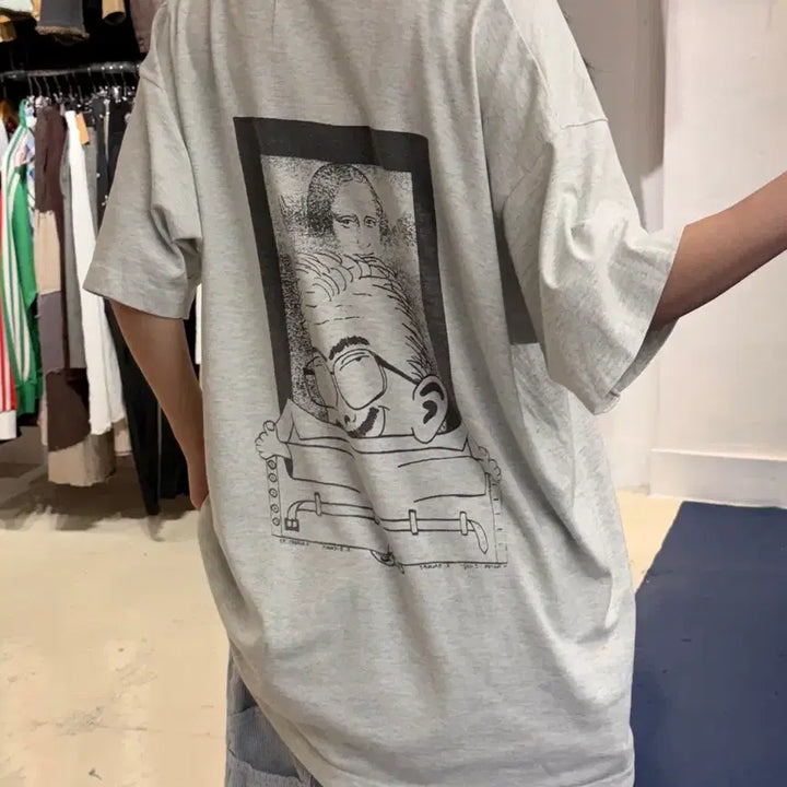 [BUNJANG] 1990s Mona Lisa "Barbarella" Single Stitch T-Shirt / 1990s 모나리자 바바리맨 싱글스티치 반팔티