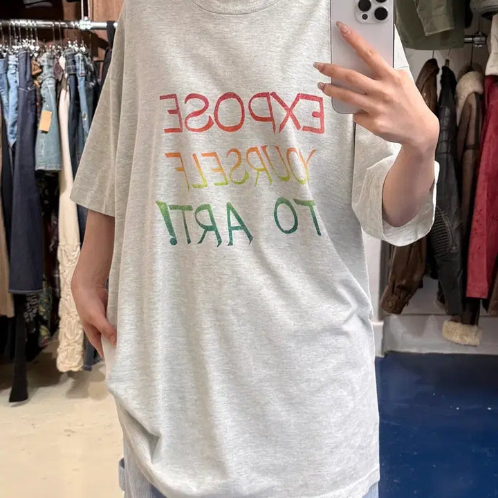 [BUNJANG] 1990s Mona Lisa "Barbarella" Single Stitch T-Shirt / 1990s 모나리자 바바리맨 싱글스티치 반팔티