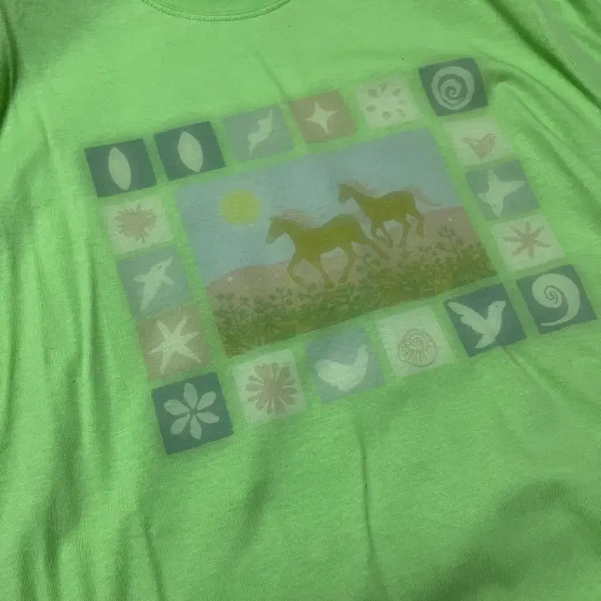 [BUNJANG] Kafai Pio Short Sleeve T-Shirt Light Green / 카이파이 피오 반소매 티셔츠 라이트 그린