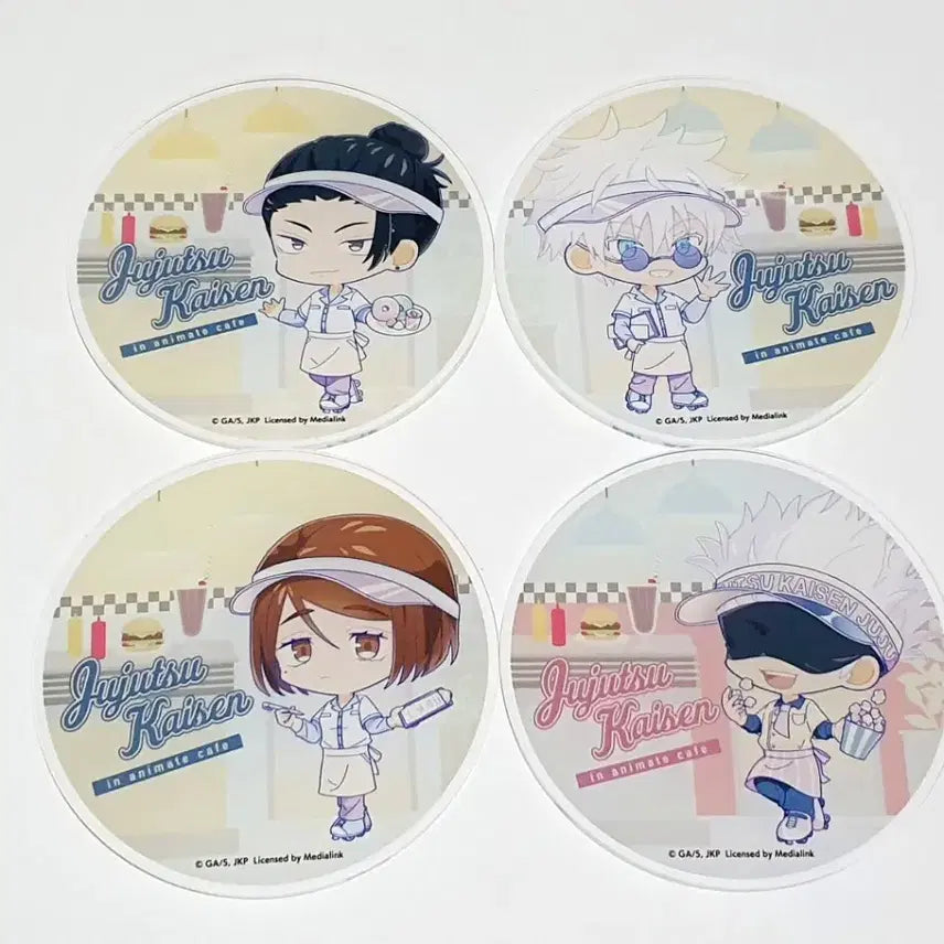 [BUNJANG] Jujutsu Kaisen Collaboration Cafe Acrylic Coaster Bundle Set / 주술회전 애니메이트 카페 아크릴 코스터 특전 일괄
