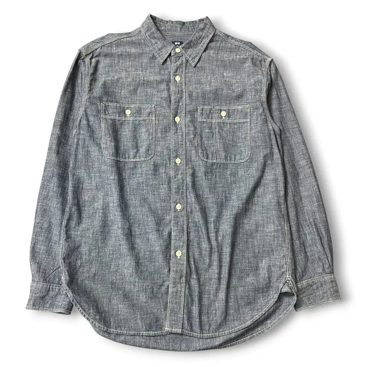 [BUNJANG] Uniqlo Chambray Denim Shirt / 유니클로 샴브레이 데님셔츠 m