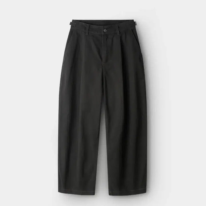 [BUNJANG] INDUST VTG One-Tuck Buckle Wide Pants - Black / [2] 인더스트 VTG 원턱 비조 와이드팬츠_블랙