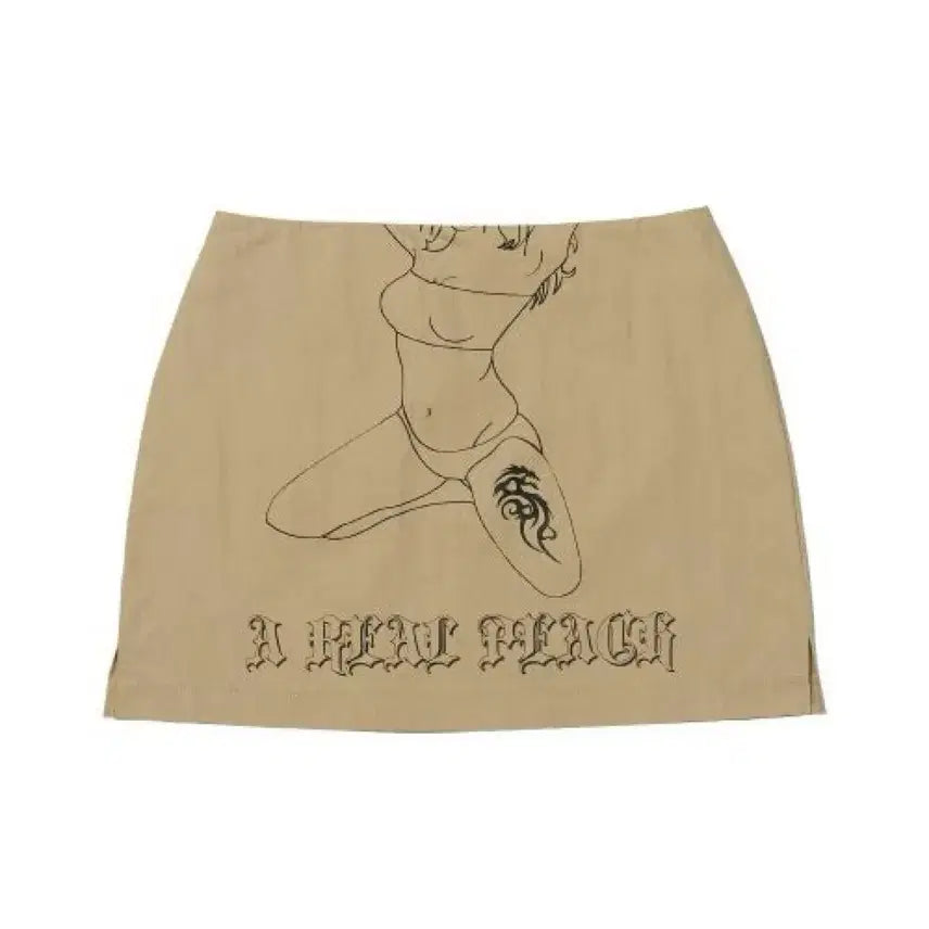 [BUNJANG] Q-RITY Printing Mini Skirt / 큐리티 프린팅 미니 스커트