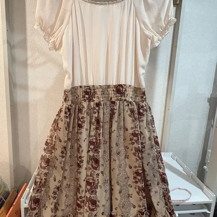 [BUNJANG] Rest Rose Flower Pattern Midi Dress / 레스트로제 플라워 패턴 원피스
