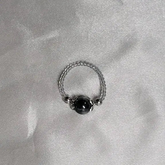 [BUNJANG] Hematite Gemstone Ring / 헤마타이트 원석 반지